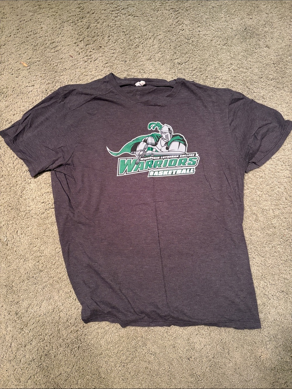 Warriors Basketball Men's Crewneck T-Shirt - Dark Gray/Green